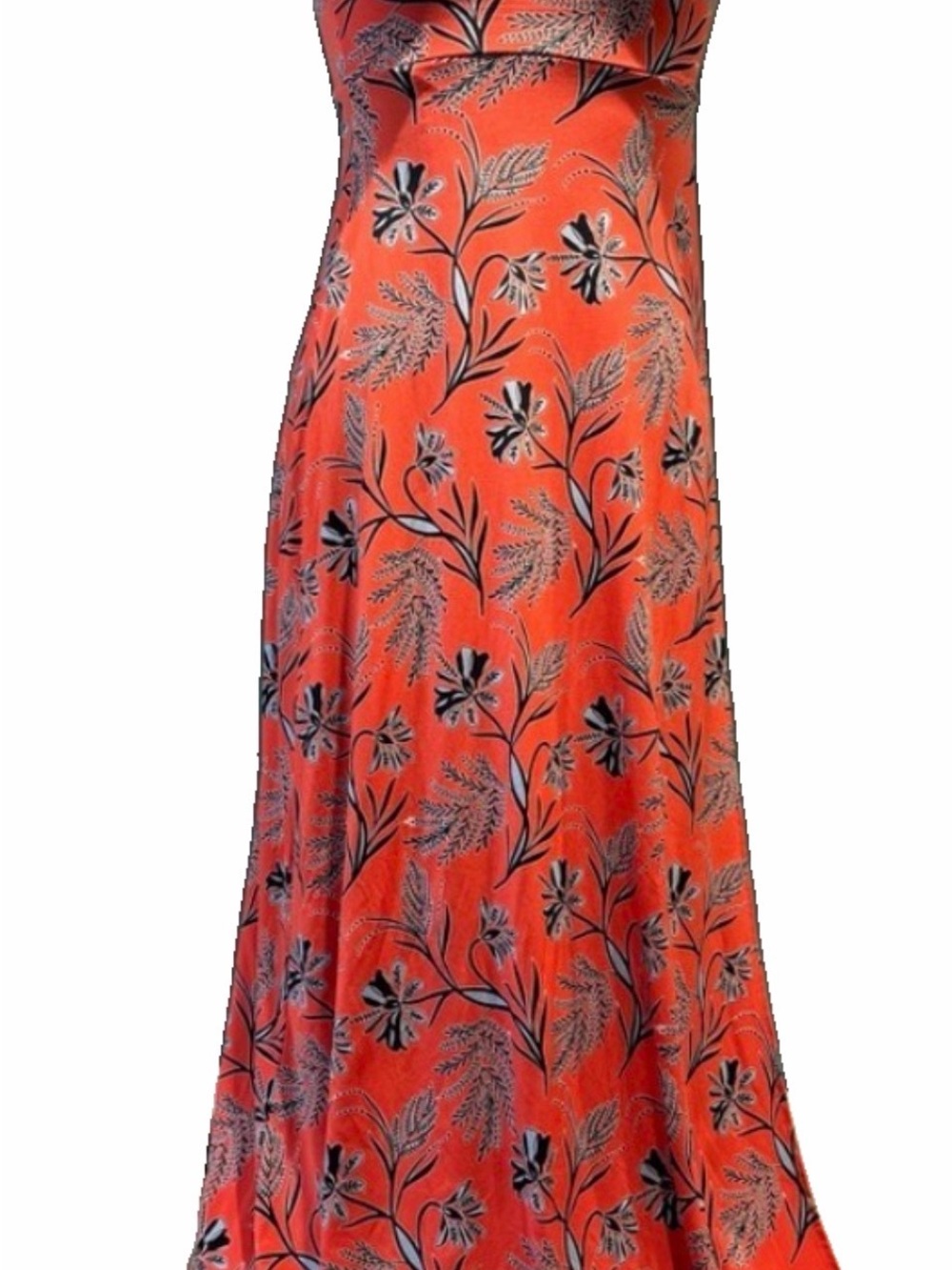Banana Republic Orange Floral Maxi Dress size medium
